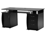 1 Cabinet Door 3 Drawers 2 Power Outlets Computer Desk P2 Particleboard Office Desk with 2 USB Ports 69233677
