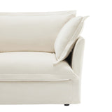 Slip-covered Armchair with 1 Big Back Cushion and 2 Big Toss Pillows, Single Deep Seat Comfy Single W3041P240107