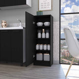 Miami Single Door Pantry, Four Shelves B128P148743