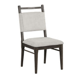Modern Dark Walnut 2pc Side Chairs Upholstered Seat Polyester Rubber wood Dining Room Furniture B2741P320862