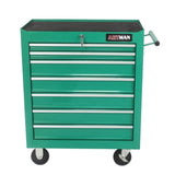 ZNTS 7 DRAWERS MULTIFUNCTIONAL TOOL CART WITH WHEELS-GREEN W1102126231