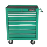 7 DRAWERS MULTIFUNCTIONAL TOOL CART WITH WHEELS-GREEN 87732434
