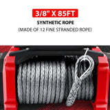 ZNTS Electric Winch XPV 10000 LBS 12V Synthetic Rope SUV Jeep Truck 4WD 30003314