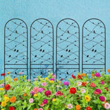 4 Pack Metal Garden Trellis 86.7" x 19.7" Rustproof Trellis for Climbing Plants Outdoor Flower W1586P268069