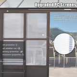 12x14FT All Season Sunroom, Outdoor Permanent Wall Mounted Solarium with Detachable Polycarbonate W1859P238681