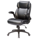 ZNTS Modern Adjustable Office Chair, Leather Upholstered Swivel Chair for Office Room, Gray B011P204078