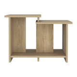 Weman 23.6" W Coffee Table with Open Shelf Living Room, Home Office Storage Light Oak B200P253737