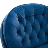 Accent chair TV Chair Living room Chair with Ottoman-Blue W676P232275