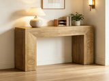 43.3" Entryway Console Table, Small Fluted Sofa Table Behind Couch 61958366