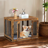 ZNTS Furniture Dog Crate with Tray for Medium Dogs, Indoor Aesthetic Puppy Kennel Pet House Dog Cage with 39318532