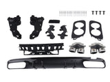 Bumper Diffuser Kit Black fit for Mercedes C63 C43 2015-2021 Chrome Exhaust Tips 85876605