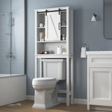 ZNTS Over-the-Toilet Storage Cabinet, Space-Saving Bathroom Cabinet, with Adjustable Shelves and A Barn W40935622