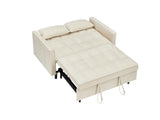 Modern velvet sofa, sofa pull-out bed, small love seat casual sofa with back, with pillow, pockets, W1658P166781