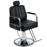 ZNTS Premium Reclining barber Chair Salon Chair for Hair Stylist with Heavy Duty Hydraulic Pump, 360° N753P181908B