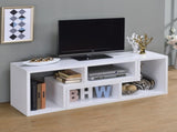 Convertible TV Console And Bookcase in White B016P163518