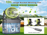 5-in-1 Rechargeable Misting Cooling Fan with 20000mAh Power Bank, 10L Large Water Tank Mist Modes 25264393