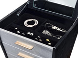 Myles Black, Silver & Gold Finish Jewelry Armoire B2726P279129