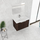 30 Inch Bathroom Vanity With Resin Sink,Soft Close Doors,Float Mounting Design W999P204951