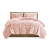 King/Cal King Shaggy Long Fur Comforter Mini Set B03595925
