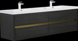 72" Wall-Mounted Bathroom Vanity with Sink, Floating Bathroom Storage Cabinet with Stone Resin W1573P264345