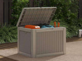 35 Gallon Resin Outdoor Deck Box, Lockable Waterproof UV Resistant Storage Container for Patio 63462319