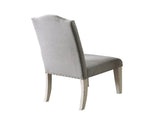 Set of 2 Fabric Parson Chairs in Gray and Antique White B016P222713