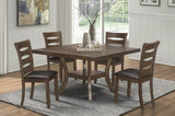 ZNTS Transitional Style Unique Back Design Set of 2pc Wooden Side Chairs Brown Finish Dining Room B01156048