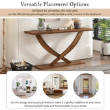 Mirod 57'' Modern Rustic Console Table with Cross-Leg Design,Sturdy Construction and Ample Surface N760P214643D