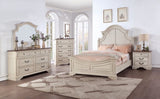 ZNTS Antique White Wooden 1pc Dresser Only Bedroom Formal Antique Walnut Top Storage 7-Drawers Dresser B011P236768