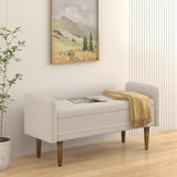 Teddy velvet storage stool, ,with storage space, suitable for apartments, living rooms and W487P226362