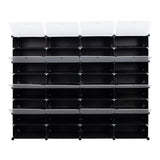 ZNTS 8-Tier Portable 64 Pair Shoe Rack Organizer 32 Grids Tower Shelf Storage Cabinet Stand Expandable 65115046