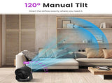 Portable USB Table Fan 100 Speed Settings Real-Time LCD Display Battery Indicator, 120 Degree 31502836