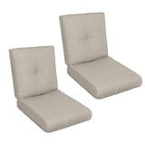 2 Pcs Set High Back Patio Chair Cushions, Tufted Rocking Chair Cushions, Adirondack Cushions for W419P311602