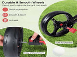 2-Step Folding Golf Cart - Durable Aluminum Frame with EVA Maintenance-Free Wheels 27263729