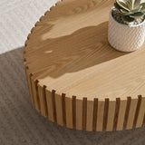 Modern Handcraft Drum Table Length 43.7 inch Ellipse Table for Living Room,Oval Small W2582P188739