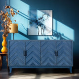 Stronger Vintage Style Buffet Cabinet, Lacquered Accent Storage 4 Door Wooden W1445121942