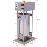 Electric Sausage Filler 10L Sausage Maker Stainless Steel Sausage Stuffer 15.4LB 110V 120W Sausage W465105141