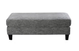 Contemporary Style Ottoman Gray Color Chenille 1pc Ottomans Living Room Furniture Plush Seat B011P305632