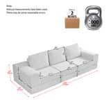 108'' Modular Sectional 3-Seater Cloud Sofa,Corduroy Convertible Sofa Bed ,living room. 92004824