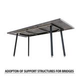 55.12-70.87" expandable rectangular dining table that can accommodate 4-6 people, equipped with 4 PU 15291236