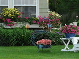36 inch Bird Baths for Outdoors, Vintage Metal Garden Bird Bath with Solar Lamp and Flower Planter 43168997