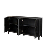 Cabinet with 4 Doors and 4 open shelgves,Freestanding Sideboard Storage Entryway Floor W33164270