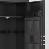 ZNTS Heavy duty all steel unassembled gun cabinet - biometric lock, dual alarm function, 7-8 gun W2746P205633