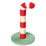 Christmas Cat Scratching Post, Cute Candy Cane Cat Scratcher with Sisal Scratching Post & Soft 87377269