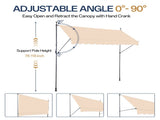 118.1"D x 47.2"W x"H Retractable Awning Khaki 21965272