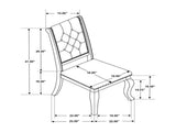 Set of 2 Cream Fabric Upholstered Dining Chairs, Barley Java B016P225455