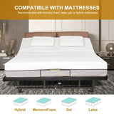 Adjustable Bed Base Frame Head and Foot Incline Quiet Motor King Size Zero Gravity, 4 Ports USB, W1038P194150