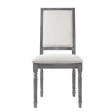 Cream and Weathered Grey Open Back Side Chairs B062P182707