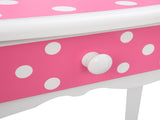 Three-Fold Mirror Single-Drawing Curved Foot Children Dressing Table Red Dots 86853983