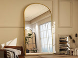71"x26" Arched Full Length Mirror Freestanding Full Body Floor Mirror, Gold 91101329